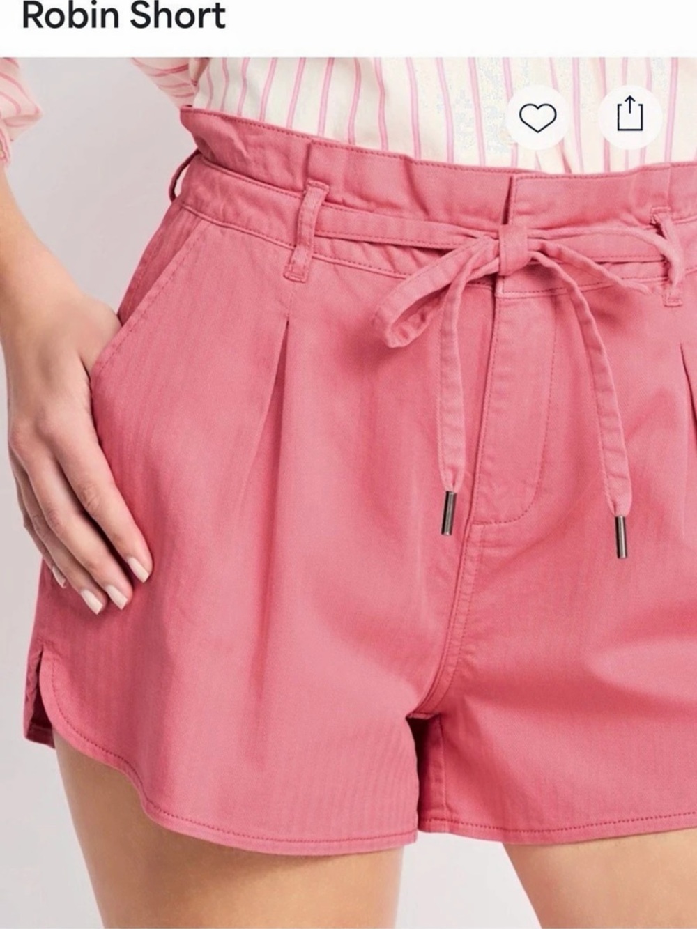 Mason & Belle Robin Short High Waist Pink NWT Waist 10/30 - Picture 3 of 8
